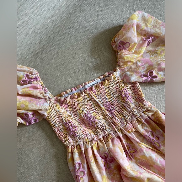 Goodnight Macaroon- Abby Square neck floral embroidered mini dress - Picture 7 of 9